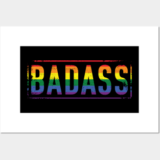 Gay Pride Badass Distressed LGBT Pride Posters and Art